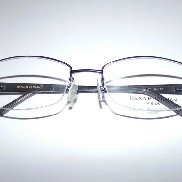 JOY Black Eyeglass Frames DANA BUCHMAN Size 51 NWOT - Picture 1 of 6